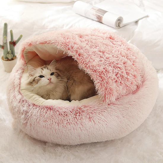 Coussin Peluche 2-en-1 Chat & Chien — Nid Douillet