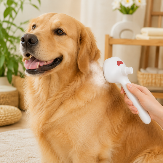 Brosse à Vapeur 2-en-1 Chat & Chien — Anti-Poils