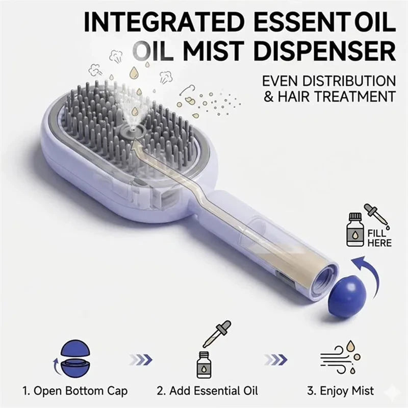 Brosse Massante Vaporisante Électrique
