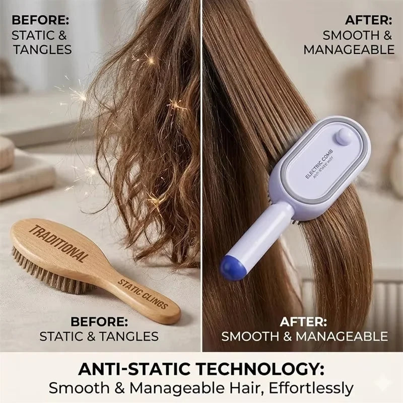 Brosse Massante Vaporisante Électrique