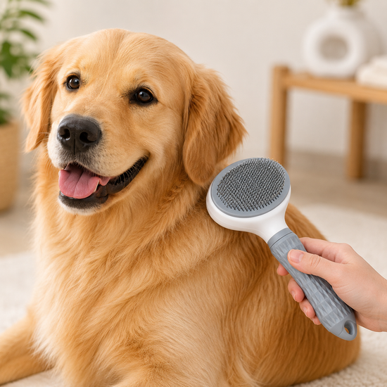 Brosse Auto-Nettoyante pour Chats et Chiens — Anti-Mue