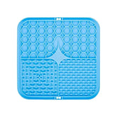 Tapis de léchage en silicone coloré avec ventouse pour chien, favorisant alimentation lente et calme pendant le bain