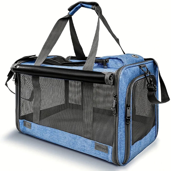 Sac Transport Chat & Chien Oxford Respirant — Approuvé Cabine Avion | Petloria