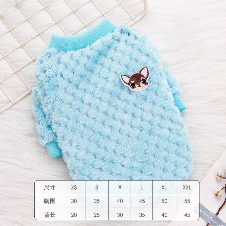 Pet Clothing Fleece-Lined Dog Hoodie