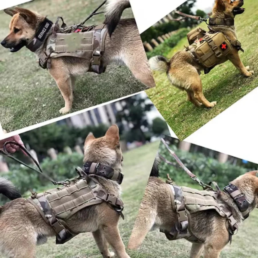 Harnais Tactique Militaire Chien Rembourré Quick Release — Tailles M L XL | Petloria