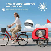 Remorque vélo chien convertible 3-en-1 avec pneus tout-terrain pour chiens jusqu&