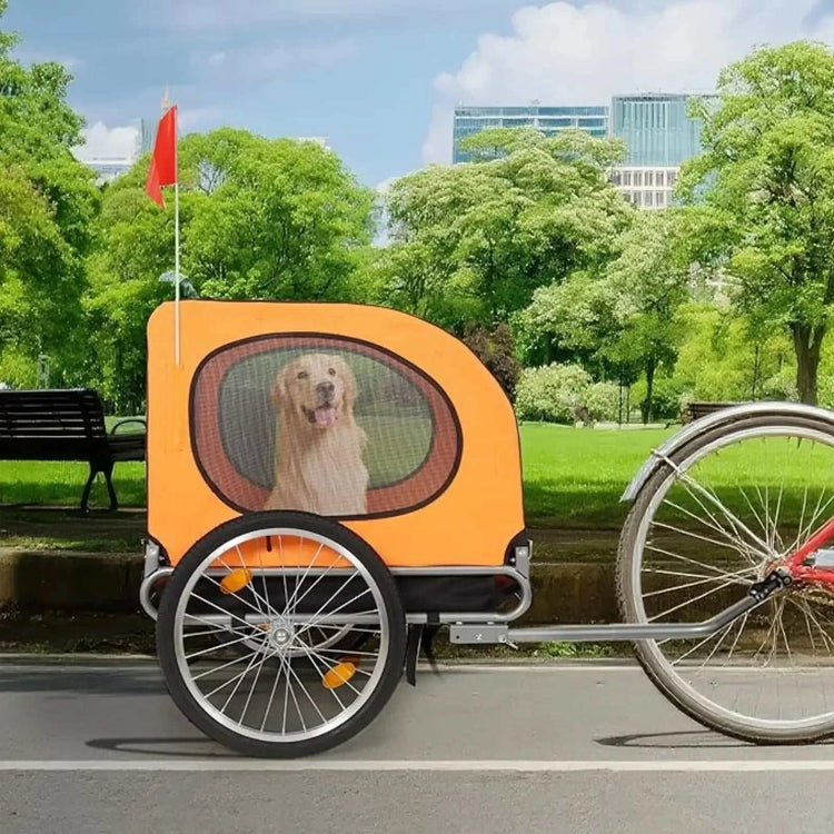 Remorque vélo chien convertible 3-en-1 avec pneus tout-terrain pour chiens jusqu’à 40 kg