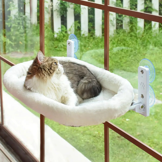 Perchoir Balcon Chat en Peluche — Nid Suspendu Extérieur | Petloria