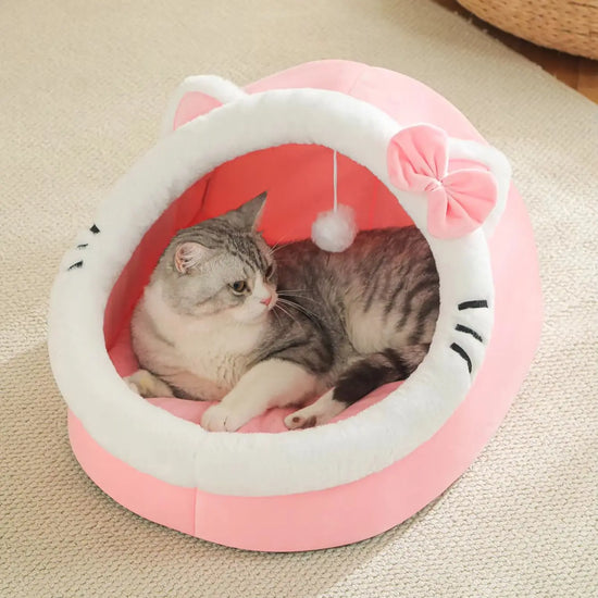 Coussin Tente Chat & Chiot 4 Saisons — Nid Peluche Cocooning | Petloria