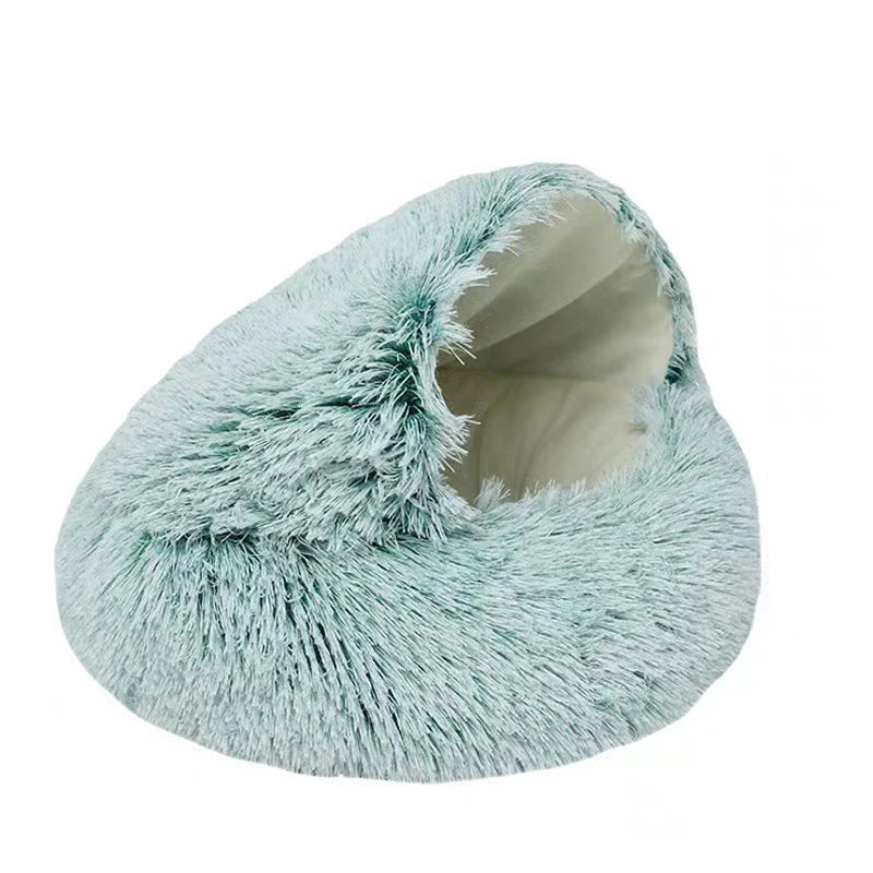 Coussin Peluche 2-en-1 Chat & Chien — Nid Douillet Apaisant | Petloria