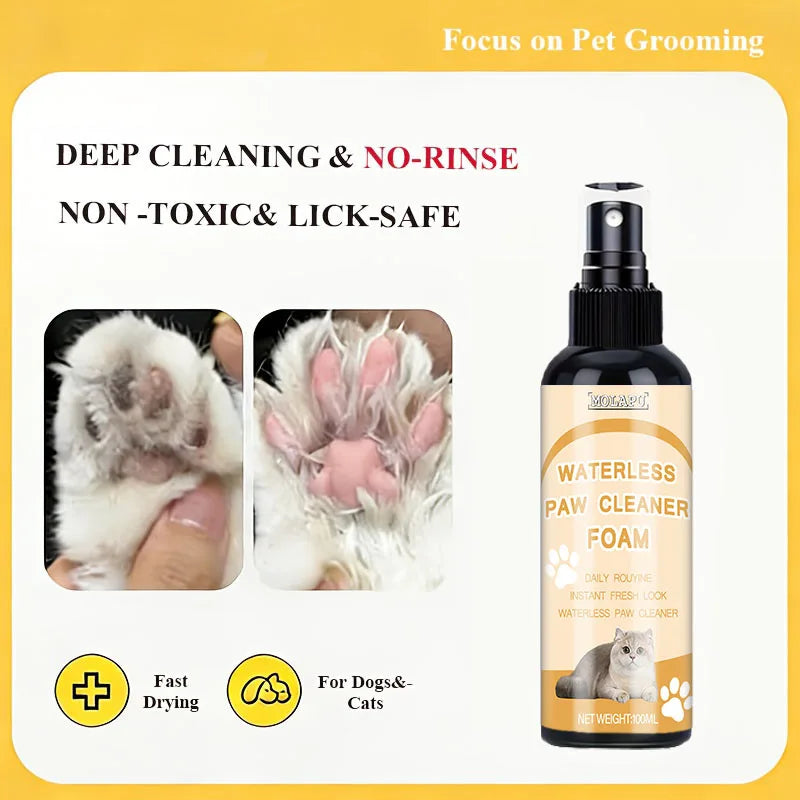 Pet Paw Cleaning Foam Waterless Care