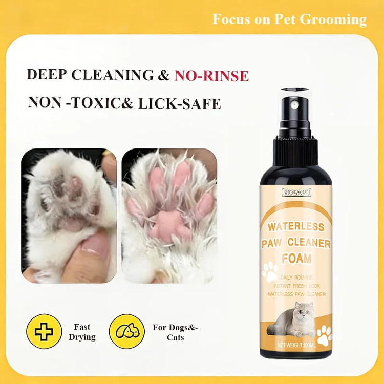 Pet Paw Cleaning Foam Waterless Care
