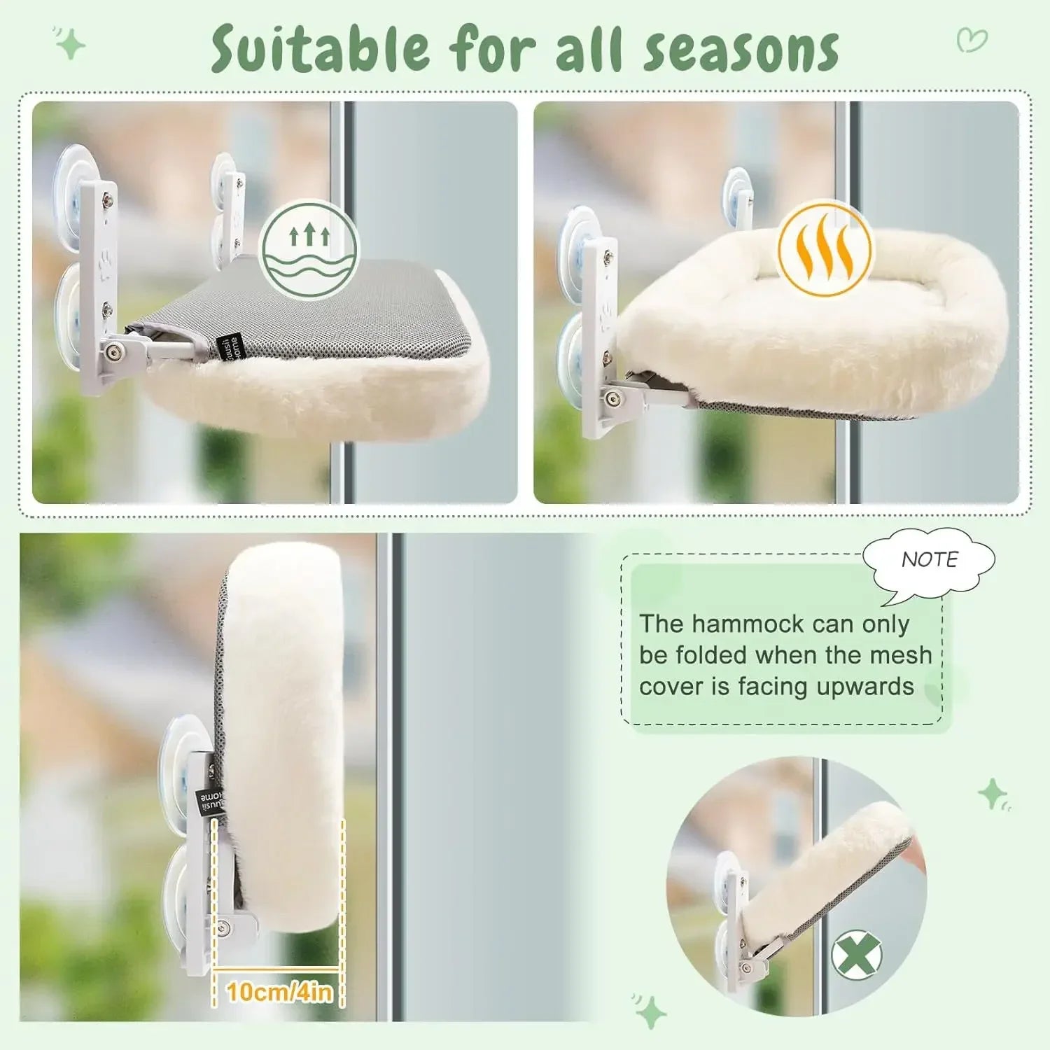 Perchoir Balcon Chat en Peluche — Nid Suspendu Extérieur | Petloria