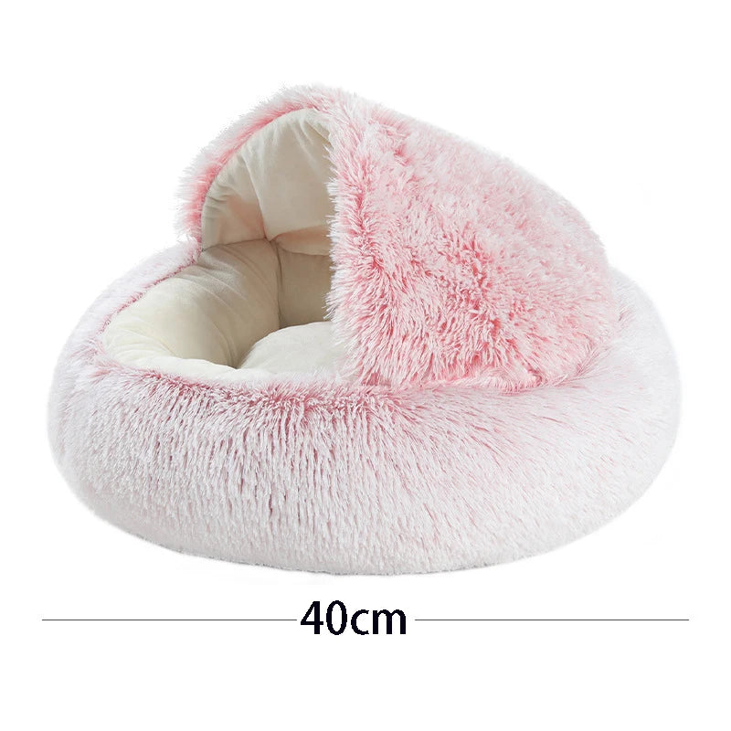 Coussin Peluche 2-en-1 Chat & Chien — Nid Douillet Apaisant | Petloria