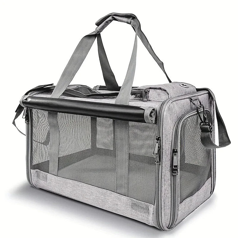 Sac Transport Chat & Chien Oxford Respirant — Approuvé Cabine Avion | Petloria