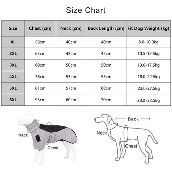 Veste Imperméable Chien — Manteau Chaud Hiver