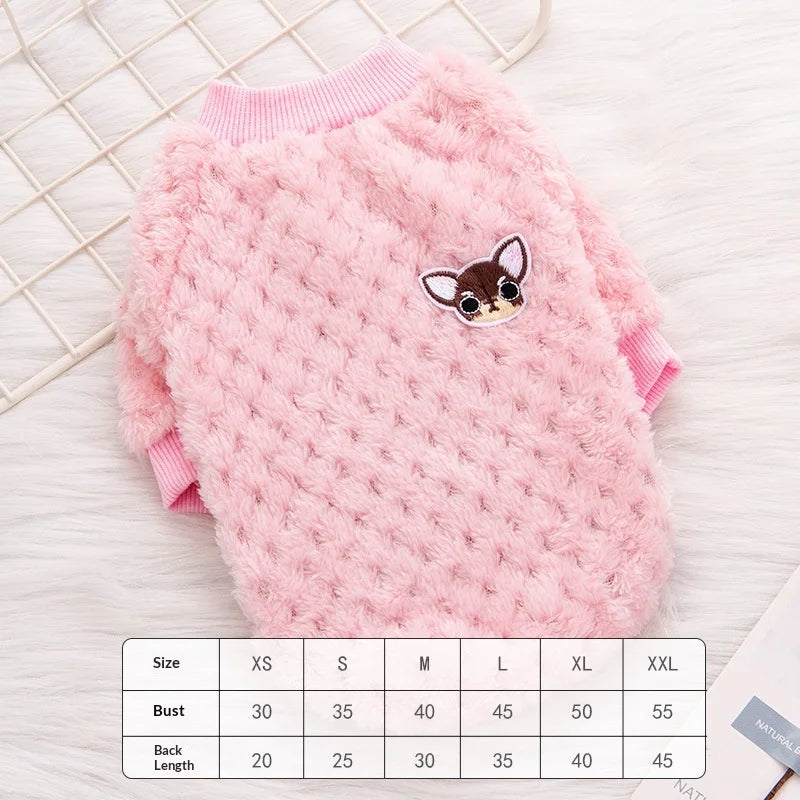 Pet Clothing Fleece-Lined Dog Hoodie