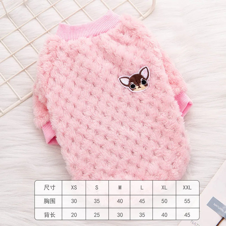 Pet Clothing Fleece-Lined Dog Hoodie