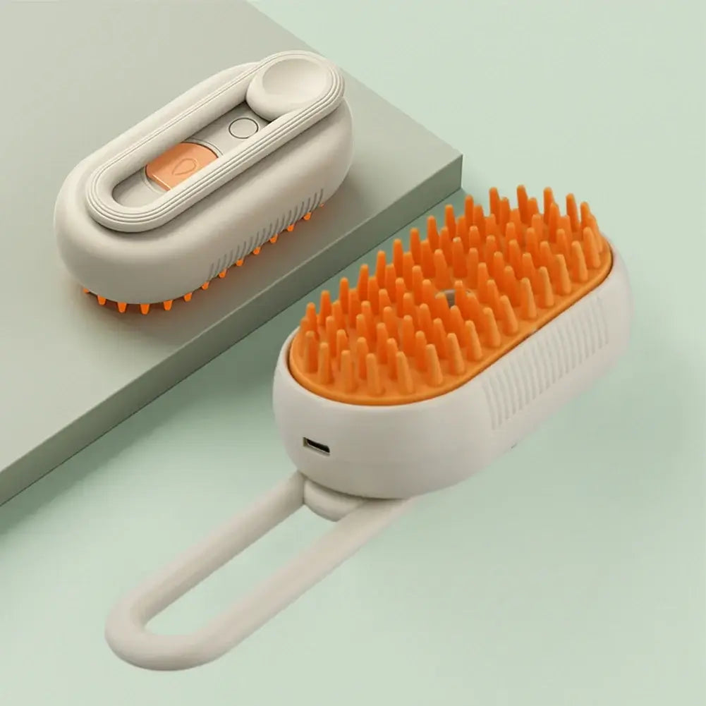 Brosse Vapeur 3-en-1 Chat & Chien — USB Rechargeable