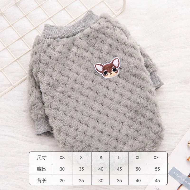 Pet Clothing Fleece-Lined Dog Hoodie