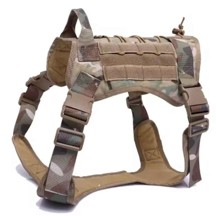 Harnais Tactique Militaire Chien Rembourré Quick Release — Tailles M L XL | Petloria