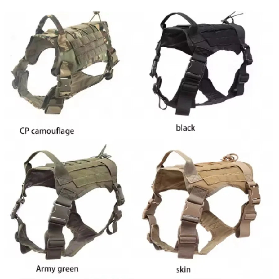 Harnais Tactique Militaire Chien Rembourré Quick Release — Tailles M L XL | Petloria