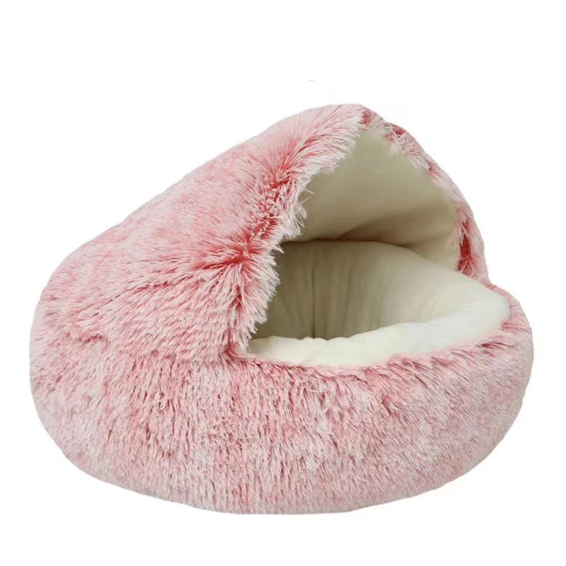 Coussin Peluche 2-en-1 Chat & Chien — Nid Douillet Apaisant | Petloria