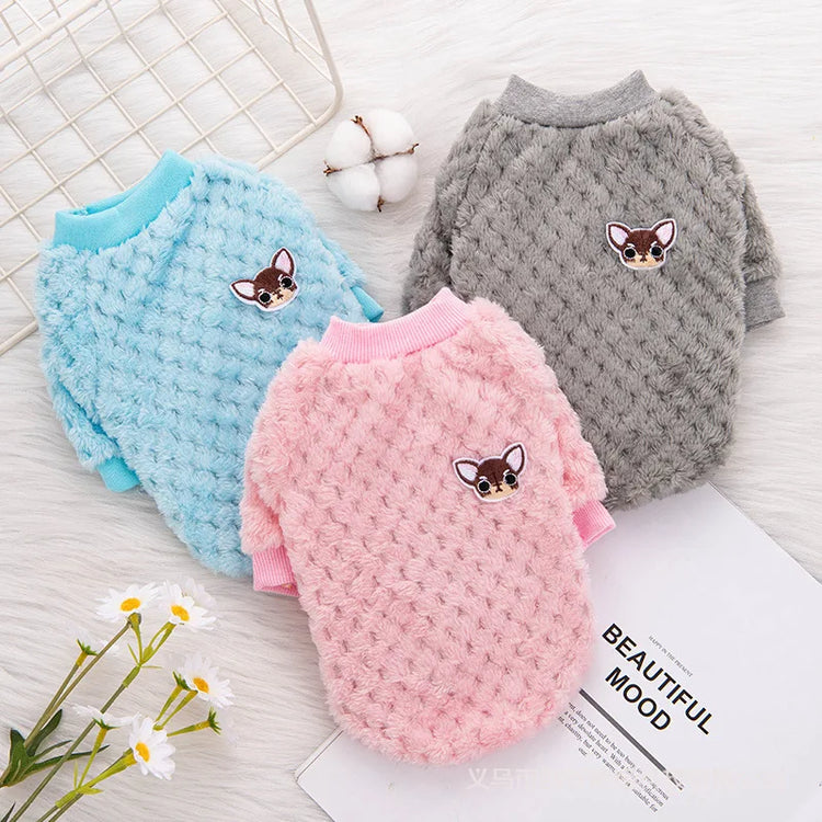 Pet Clothing Fleece-Lined Dog Hoodie