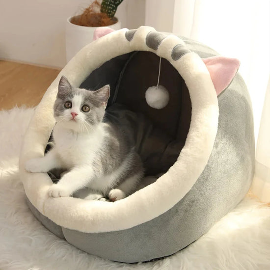 Coussin Chat en Coton Design Oreilles Animaux — Lavable & Pliable | Petloria