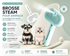 Brosse à Vapeur 2-en-1 Chat & Chien pour toilettage professionnel à domicile, élimine les poils et nettoie avec vapore.